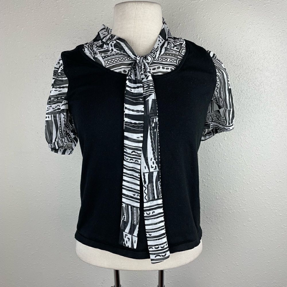 August Silk Sweater Top Size L EUC